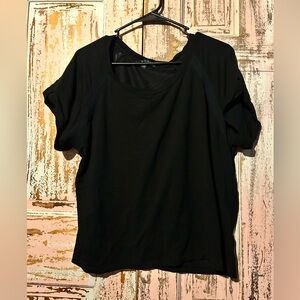 Lauren Ralph Lauren Elegant Black Short Sleeve Top